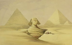 De Grote Sfinx en de Piramides van Gizeh, uit Egypte en Nubië, Vol.1